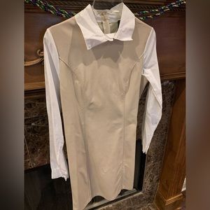 Venti6 Faux Leather Beige Dress